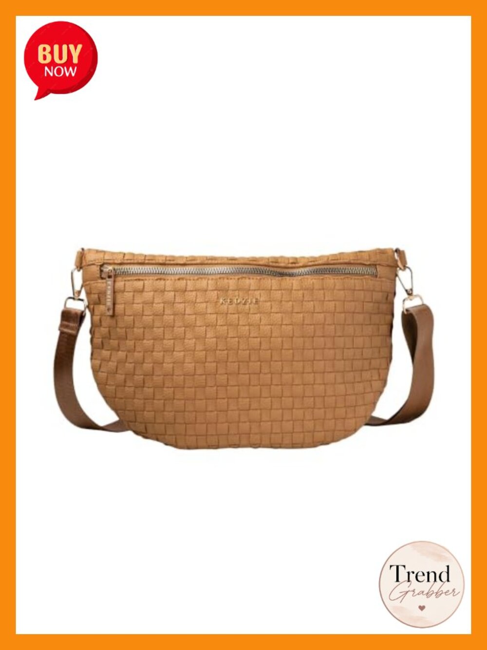 Woven Crossbody Bag Adjustable Removable Strap Lightweight Sling Purse